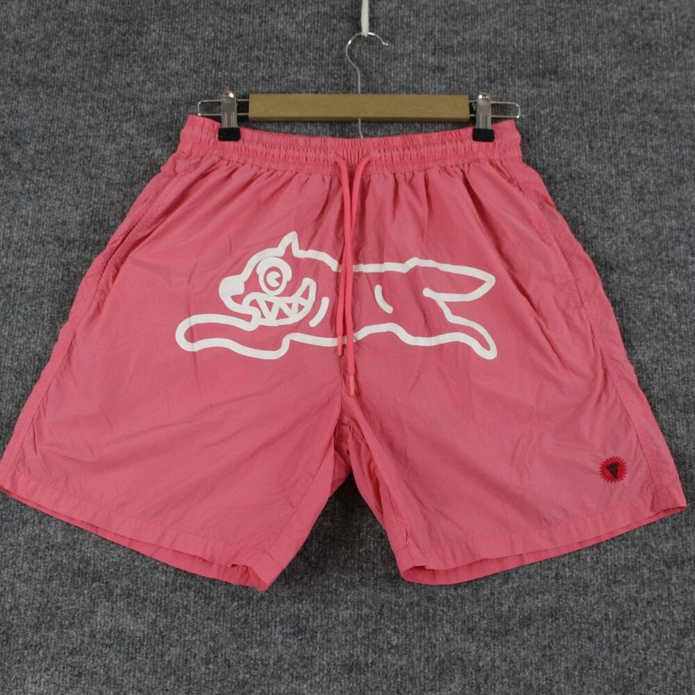 Icecream Shorts Mens Medium Pink Swim Trunks Dog Logo Mesh Lined Streetwear Pool